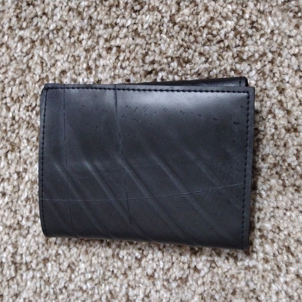 Handmade Trifold Recycled Tire Tube Wallet